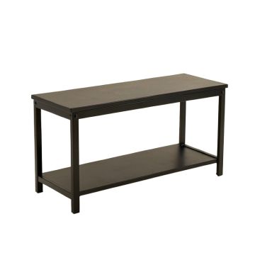 Olive Arc Narrow Outdoor Storage Bench - Black