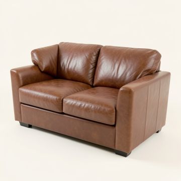 Akar 64 '' Genuine Leather Square Arm Loveseat (synthetic illustration; no displayed measurements)