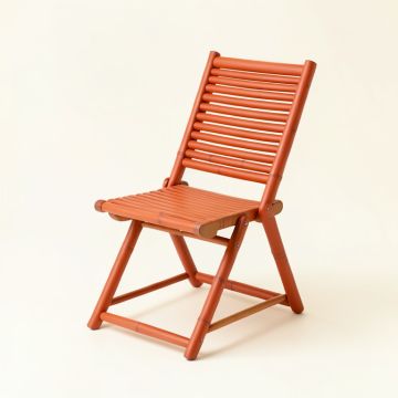 Linden Canyon Folding Outdoor Chair - Terracotta (synthetic illustration; no displayed measurements)