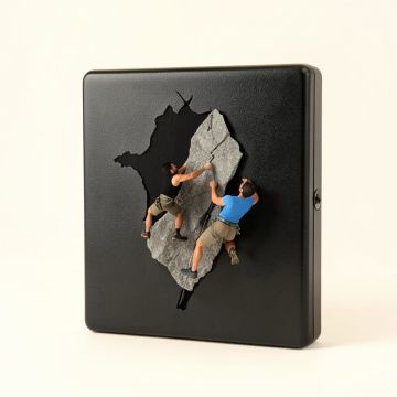 Michigan Climbers Shows Two People Rock Climbing Within A Michigan Silhouette Toggle Light Switch (synthetic illustration; no displayed measurements)