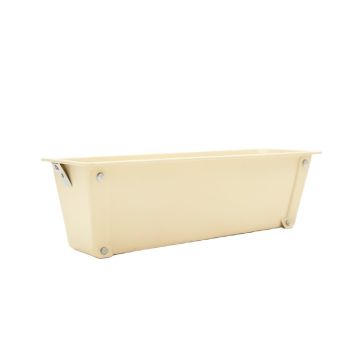 Aspen Bend Empty Railing Planter With Integral Brackets - Ivory