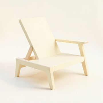 Vale Arc Outdoor Lounge Chair - Cream (synthetic illustration; no displayed measurements)