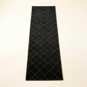 Flint Bend Narrow Runner Rug - Black (synthetic illustration; no displayed measurements)
