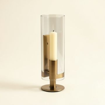 Hurricane Tall Glass And Metal Wall Sconce (synthetic illustration; no displayed measurements)