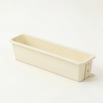 Flint Crossing Empty Railing Planter With Integral Brackets - Cream (synthetic illustration; no displayed measurements)