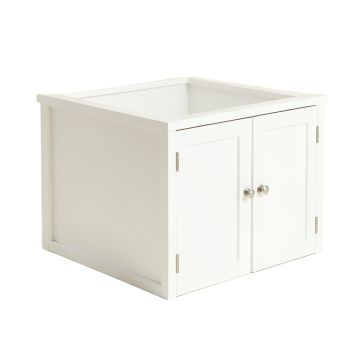 Aspen Bend Empty Furniture-Style Litter Enclosure - White