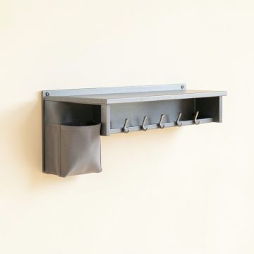 Hill Edge Wall-Mounted Entryway Organizer Shelf - Gray (synthetic illustration; no displayed measurements)