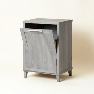 Flint Bluff Freestanding Pull-Out Hamper Cabinet - Gray (synthetic illustration; no displayed measurements)