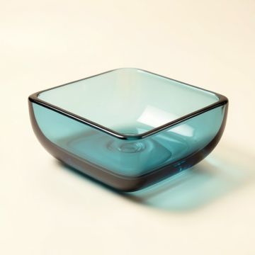 Turquoise Water Glass Rectangular Vessel Bathroom Sink (synthetic illustration; no displayed measurements)