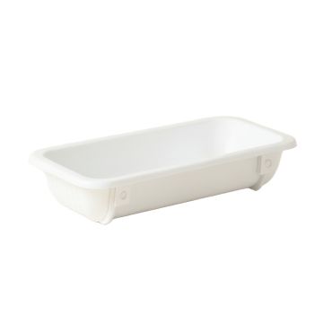 Ridge Bluff Empty Railing Planter With Integral Brackets - White