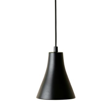 Hazel Bend Pendant Light Suspended From One Plain Cable - Black