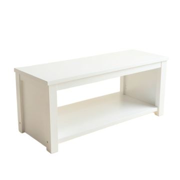 Fern Bridge Narrow Outdoor Storage Bench - White