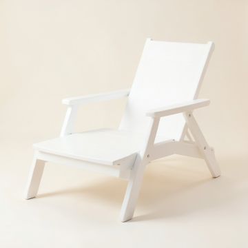 Stone Brook Outdoor Lounge Chair - White (synthetic illustration; no displayed measurements)