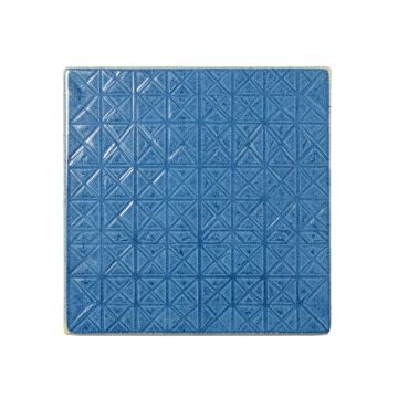Fern Bridge Uninstalled Square Decorative Tile - Blue