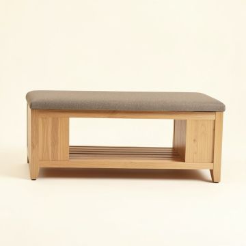 Warwickshire Wood Storage Bench (synthetic illustration; no displayed measurements)