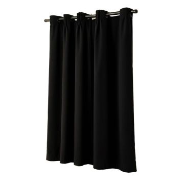 Odetta Ogee Extreme 100 % Geometric Max Blackout Thermal Grommet Single Curtain Panel
