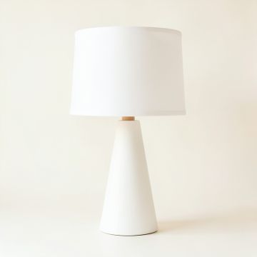 Summit Crossing Table Lamp With A Plain Fabric Shade - White (synthetic illustration; no displayed measurements)