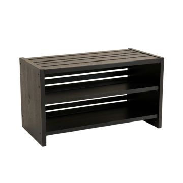 Clay Crossing Shoe Storage Bench - Black