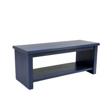 Alder Branch Narrow Outdoor Storage Bench - Navy (synthetic illustration; no displayed measurements)