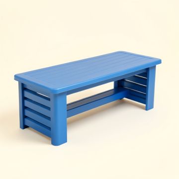 Harbor Bluff Narrow Outdoor Storage Bench - Blue (synthetic illustration; no displayed measurements)