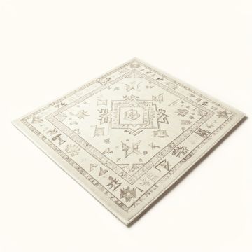 Rodeo Bohemian Aztec Tribal Ivory Rug (synthetic illustration; no displayed measurements)