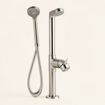 Complete Shower System With Rough-In Valve (synthetic illustration; no displayed measurements)