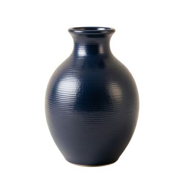 Dune Canyon Empty Decorative Vase - Navy