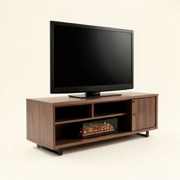 Kohn Tv Stand For Tvs Up To 65 '' With Electric Fireplace Included (synthetic illustration; no displayed measurements)