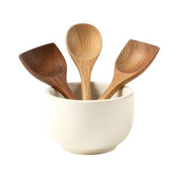 Ayesha Collection Kitchen Cooking Utensil Set With Ceramic Tool Crock