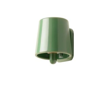 Cliff Bend Wall Sconce Mounted On A Plain Wall - Green