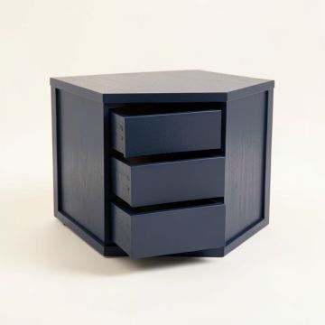 Elm Bridge Small-Parts Storage Drawer Cabinet - Navy (synthetic illustration; no displayed measurements)