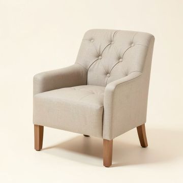 Dann Tufted Linen Upholstered Side Chair (synthetic illustration; no displayed measurements)