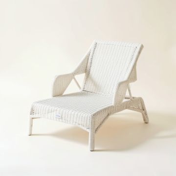 River Arc Outdoor Lounge Chair - White (synthetic illustration; no displayed measurements)