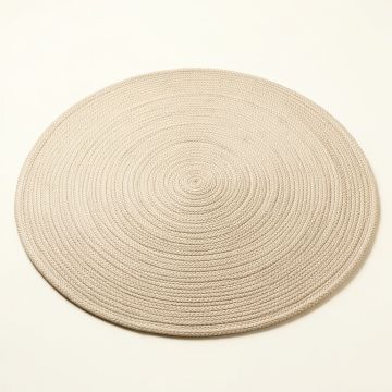 Dune Bend Round Area Rug - Beige (synthetic illustration; no displayed measurements)