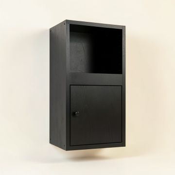 Laurel Branch Wall-Mounted Entry Cabinet - Black (synthetic illustration; no displayed measurements)
