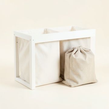 Brook Crossing Laundry Sorting Station With Plain Removable Bags - White (synthetic illustration; no displayed measurements)