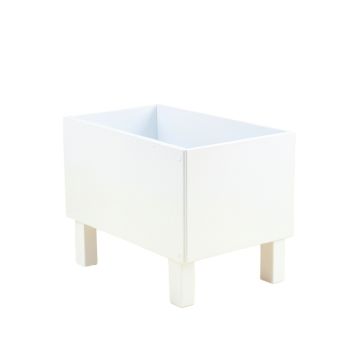 Slate Bend Empty Raised Planter - White