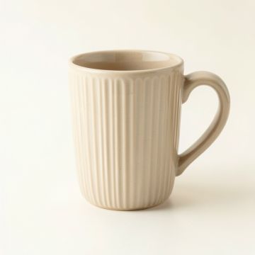 Willow Branch Ceramic Mug - Beige (synthetic illustration; no displayed measurements)