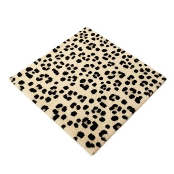 Lyly Animal Print Tufted Wool Beige/Black Area Rug