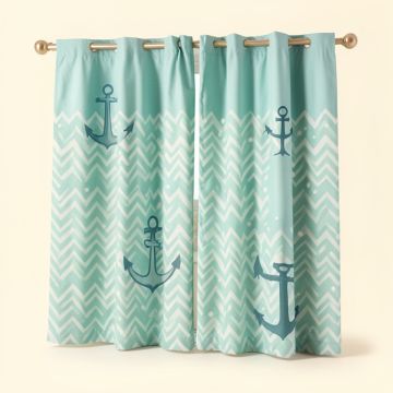 Ambesonne Anchor 2 Panel Curtain Set (synthetic illustration; no displayed measurements)
