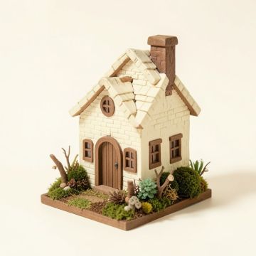 Miniature Church Fairy Garden (synthetic illustration; no displayed measurements)