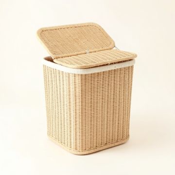 Wren Crest Laundry Hamper - Cream (synthetic illustration; no displayed measurements)