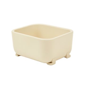 Sage Bridge Empty Railing Planter With Integral Brackets - Cream