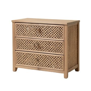 Mirefield Lattice Faced 3 Drawer Accent Chest
