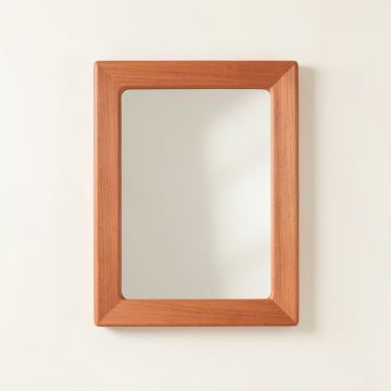 Maple Branch Framed Wall Mirror - Terracotta (synthetic illustration; no displayed measurements)