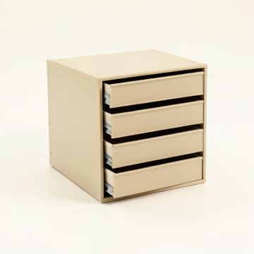 Hazel Bluff Small-Parts Storage Drawer Cabinet - Beige (synthetic illustration; no displayed measurements)