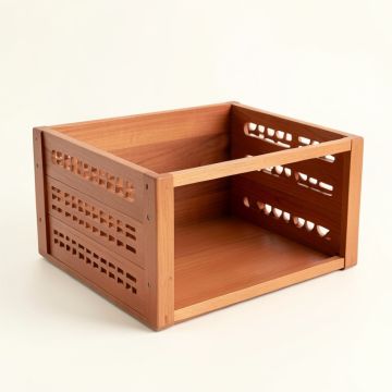 Shore Bluff Empty Furniture-Style Pet Crate - Terracotta (synthetic illustration; no displayed measurements)