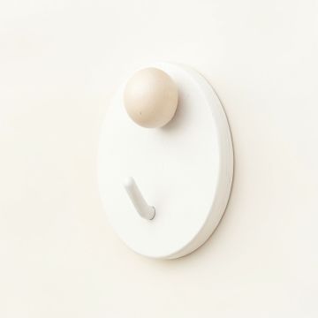 Field Bridge Wall-Mounted Robe Hook - White (synthetic illustration; no displayed measurements)