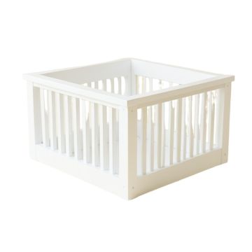 Linden Bend Empty Furniture-Style Pet Crate - White
