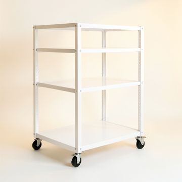 Field Canyon Empty Rolling Workshop Cart - White (synthetic illustration; no displayed measurements)